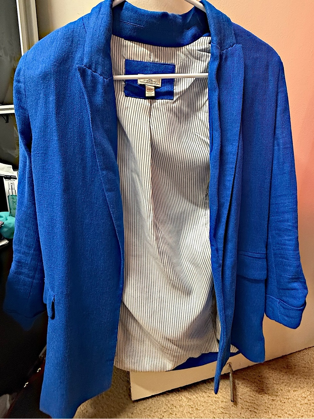 Jules & Leopold Royal Blue Open-Front Blazer